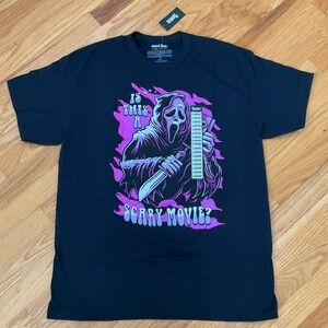 Spencer’s Ghost Face Adult Graphic T Shirt Black Size Large